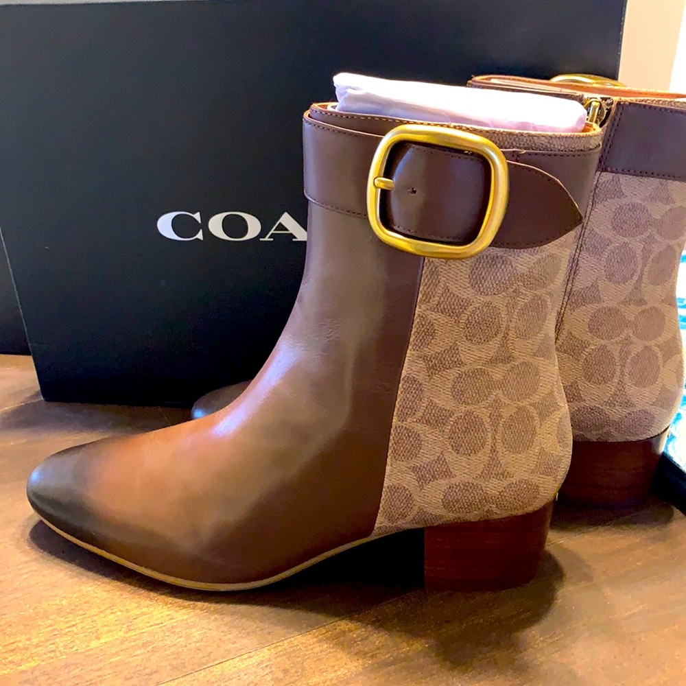 Brown/Tan Coach Boots